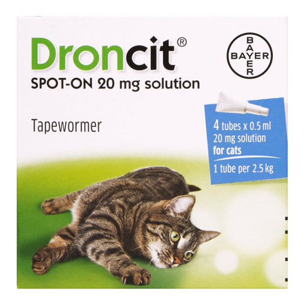 Droncit Spot On For Cats 0.5ml (4tubes) at Petremedies