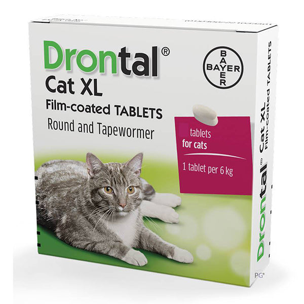 Drontal Worming Tablets Cat XL Tabs (8tabs) at Petremedies