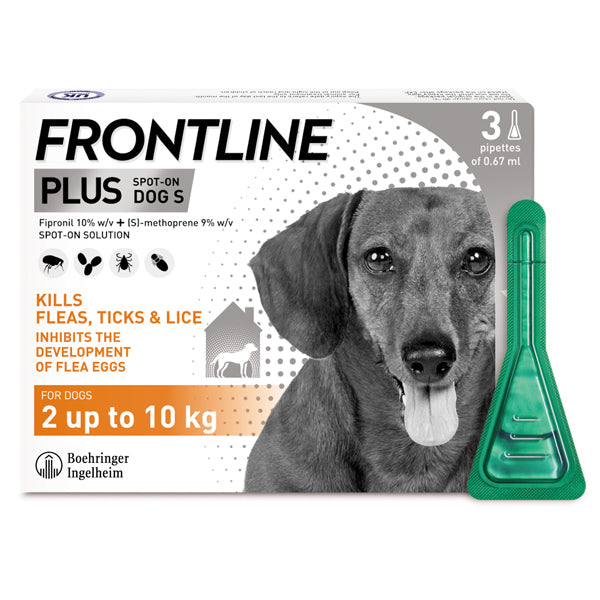 Frontline Plus for small dogs orange at Petremedies