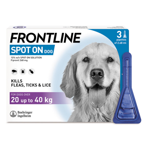 Frontline Spot On flea treatment for Large Dog 3pk at Petremedies