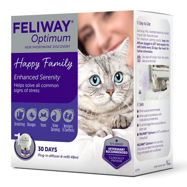 Feliway Optimum Diffuser and Refill (48ml) at Petremedies