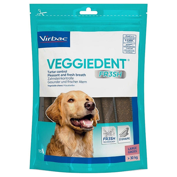 Veggie Dent Fresh Chews Large dog (15pk) at Petremedies